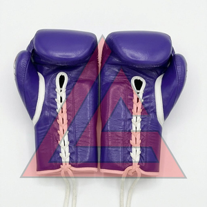 Factory Manufacture Custom Made Purple Fly Boxing <b>Gloves</b> 100% Original Leather Professional Pro Punching Fly Boxing <b>Gloves</b> - Product Image 5