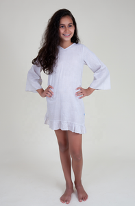 Robe assortie en coton pour mère et fille, décor dos nu, avec glands, à rayures, tenue parfaite pour vêtements de sortie, attrape les yeux, nouvelle collection - Product Image 2