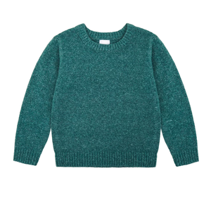 Suéter de cuello redondo para niños pequeños, tejido a crochet, ecológico, grueso, informal, de invierno, suave, texturizado, estilo vintage - Product Image 1