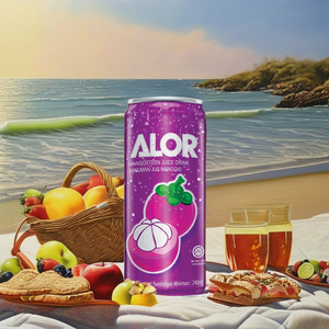 น้ำมังคุดผสมผลไม้หลายชนิด ฮาลาล อัลลอร์ 240 มล. พร้อมดื่ม น้ำตาลน้อย รสชาติมะม่วง บรรจุกล่อง ผลิตในมาเลเซีย - Product Image 4