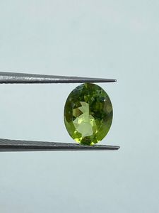 Pierre précieuse vert péridot olivine de haute clarté, qualité supérieure, pierre naturelle taillée, 3,45 carats, 7x9 mm, 2 pièces - Product Image 2
