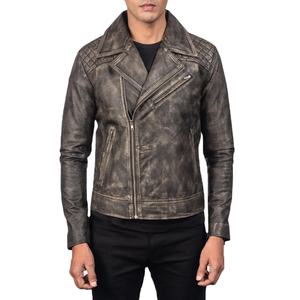 Veste en cuir de moto de haute qualité de l'usine professionnelle manteau col montant grande taille veste d'hiver lourde avec ceinture en gros - Product Image 1