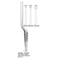 Pince à tumeur manuelle Yasargil-Samii de haute qualité, 240 mm, en acier inoxydable, à lames en cuillère, pour neurochirurgie microchirurgicale
