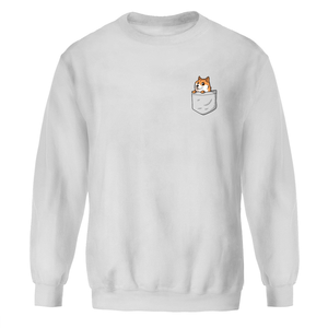 Sweat-shirts à col rond en coton ODM, vierges et unis, en matériaux originaux, pour hommes, avec broderie, style pull à col rond - Product Image 5