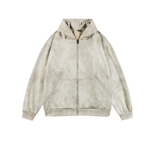 Sun Faded doble capa sudaderas con capucha de gran tamaño hombres en blanco personalizado peso pesado Puff impresión Sudadera con capucha hombres pulóver sudaderas con capucha - Product Image 5