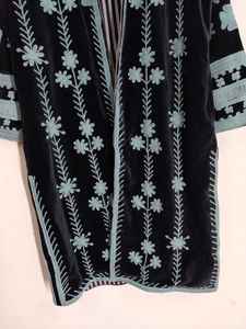 Suzani Embroidered Velvet Coat <b>Jacket</b> Unique Handmade Vintage <b>Jacket</b> Floral Suzani <b>Jacket</b> Pure Velvet Long coat Boho & <b>Hippie</b> - Product Image 3