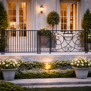 TTD Balustrade de balcon élégante en fer forgé pour bâtiments résidentiels, villas, hôtels, résistante à la rouille, résistante à l'eau, installation facile - Product Image 6