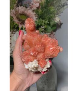 Natural Peach Stilbite <b>Crystal</b> <b>Cluster</b> Mineral Specimen Beautiful Zeolite Mineral Formation for Collectors and Decoration - Product Image 3