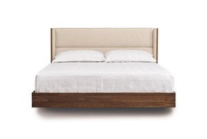 Luxury Solid Wood Framed Fabric <b>Bed</b> | Mid-Century Modern Hotel Bedroom Furniture - Product Image 2