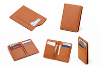 Portefeuille de voyage élégant en cuir véritable anti-RFID pour homme et femme, style livre, avec porte-cartes de crédit