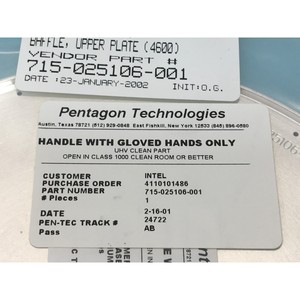 Placa LAM 715-025106-001, Deflector Inferior, ESC, 159191 - Equipo y Piezas de Semiconductores de Confianza de Trusted Global Legacy - Product Image 3