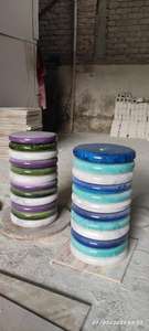 ที่จัดระเบียบสำนักงานทันสมัยแบบเรซิ่นเต็มชิ้น เป็นมิตรกับสิ่งแวดล้อม พร้อมชามและช้อน ขนาด 23x21 ซม. ของตกแต่งห้องนั่งเล่นและห้องครัว - Product Image 3