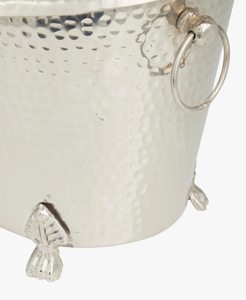 Heavy Duty Hammered Metal Drinks Cooler <b>Bucket</b> with Decorative Feet Large Outdoor Party <b>Champagne</b> Wine Ice Tub Barware INDIA - Product Image 3