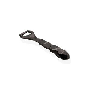 Geometric Rock <b>Bottle</b> Opener Crafted From Premium <b>Brushed</b> Gold Metal Features Chiseled Faceted Handle Perfect For Luxury Bars - Product Image 3