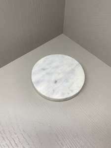 Most Trending White <b>Round</b> Marble Coaster Set With Natural Stone Handmade Design For Elegant Home Decor Coffee and Tea Use - Product Image 4