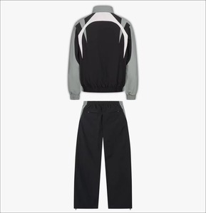 Ensemble de survêtement coupe-vent pour homme de haute qualité, 2 pièces, logo personnalisé, fermeture éclair, nylon, vêtements de sport, entraînement en plein air - Product Image 3