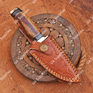 Cuchillo de bolsillo multiusos EDC de acero de Damasco hecho a mano, grado industrial, afilado como una navaja, 58 Sharp, con mango de palisandro y latón, OEM - Product Image 3