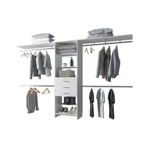 Sistema de Organización de Armarios Modulares Blancos con Barras para Colgar, Armarios y Organizadores Premium - Product Image 5