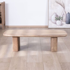 Mesa de centro rectangular Vandana Golden Volume en madera de mango con un diseño limpio y minimalista Orobie - Product Image 2