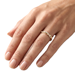 แหวนเพชรทรงกลมเพาะเลี้ยงในห้องปฏิบัติการ ทองคำแท้ 14K 18K ดีไซน์หรูหราสำหรับทุกโอกาส แหวนหมั้นแบบเต็มวง ทำมือ ดีไซน์เกลียว - Product Image 6