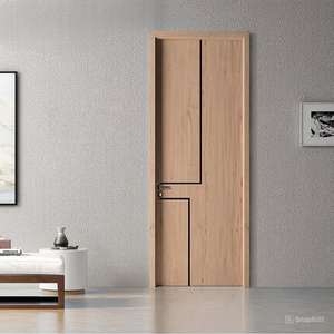 Portes en panneaux composites écologiques en bois massif WPC, étanches, finies pour l'intérieur, pour appartement, chambre, cuisine, entrée, usage moderne - Product Image 6