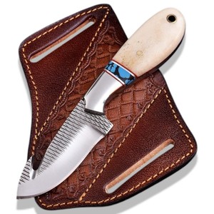 UA Supplies Couteau de boucher artisanal en acier pour fermeur de chevaux, usage industriel, extérieur et camping, avec manche en os de chameau, port horizontal, ODM OEM - Product Image 1