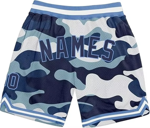 Short de basketball pour homme personnalisé, imprimé intégral, brodé, en mesh sublimé, séchage rapide, très vendu - Product Image 1