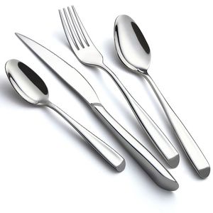 Elegant Stainless Steel Flatware <b>Set</b> High Mirror Polish Rust Resistant Wedding Cutlery - Product Image 6