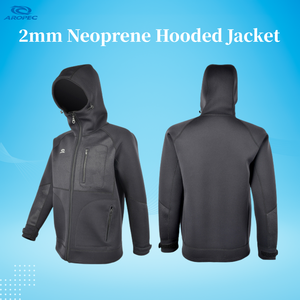 Chaqueta con Capucha de Neopreno de 2mm, Personalizable OEM/ODM, Negra/Geométrica, para Surf, con Cremallera YKK y Bolsillo para Teléfono Inteligente - Product Image 2