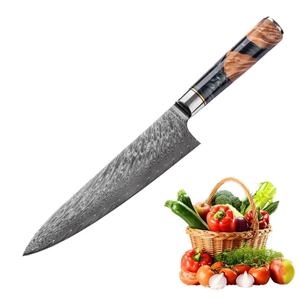 Cuchillo de Chef LEGACY BLADES, Forjado a Mano, Ecológico, de Acero de Damasco, Estilo Japonés Tradicional, Mango Ergonómico de Madera, Ambidiestro - Product Image 3