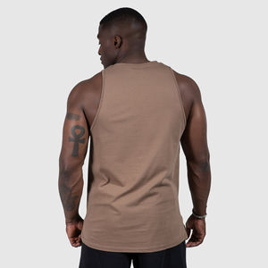 Débardeur de sport 100 % coton à prix d'usine, personnalisable avec logo, débardeur uni sans manches, séchage rapide, respirant, tricoté pour homme - Product Image 3