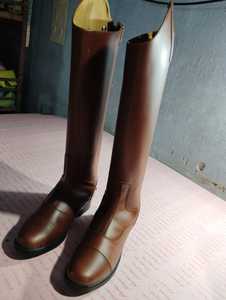 Bottes d'équitation élégantes en cuir véritable de haute qualité pour une utilisation confortable et durable avec fermeture éclair YKK et semelle TPR - Product Image 5