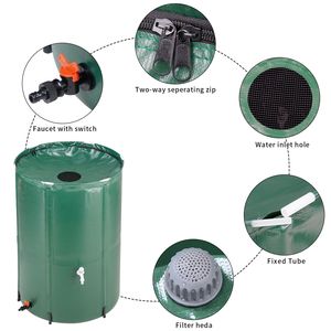 Kit Collettore d'Acqua Pieghevole Verde da 100 Galloni per Acqua Piovana - Product Image 6