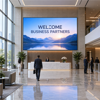 Écran LED HD P2 en aluminium moulé sous pression, service frontal, affichage LED fixe intérieur pour hall d'entreprise