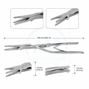 AL MIDA AMHC-R-347 Écarteur osseux manuel en acier inoxydable, forceps chirurgical orthopédique ORL pour chirurgie plastique, certifié CE ISO13485 - Product Image 4