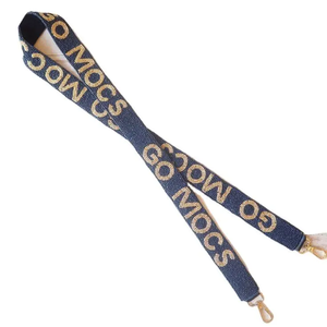 Go Vandy Black Webbing <b>Strap</b> with Raised Gold Text Fashionable Bag Accessory - Product Image 4