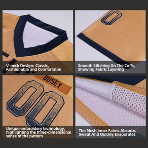 Nueva Temporada, Jersey de Fútbol Americano con Logotipo Sublimado Vintage, Jersey de Fútbol Americano Altamente Recomendado en Venta - Product Image 2