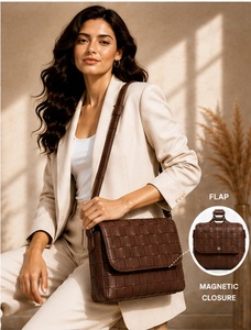 Women's Gravs <b>Woven</b> Crossbody <b>Bag</b> Luxury Genuine <b>Leather</b> Sling <b>Bag</b> Japan Vintage Trendy Summer Shoulder Purse Fashion Handbag - Product Image 4