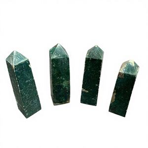 หินหยกเขียวธรรมชาติขัดเงา รูปทรงหอคอยโอเบลิสก์ สำหรับตกแต่งตามหลักฮวงจุ้ยและสะสมคริสตัล ขนาด 9 ซม. - Product Image 4
