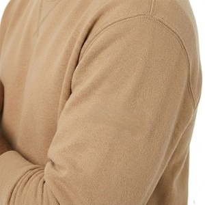 เสื้อสเวตเชิ้ตคอกลมสีเบจทรายแบบสั่งทำพิเศษ ผ้าฝ้ายพรีเมียม 100% เฟรนช์เทอร์รี่เนื้อหนา ทรงโอเวอร์ไซส์ สไตล์ลำลอง สตรีทแวร์ สำหรับผู้ชาย - Product Image 6