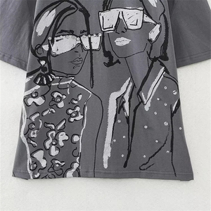 T-shirt en coton pour femmes, vêtements décontractés à manches courtes, logo personnalisé, vêtements en gros, fournisseur en gros, qualité supérieure, vêtements de mode - Product Image 4