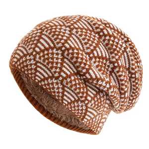 Unisex Geometric Jacquard Beanie Hat 100% Acrylic <b>Winter</b> <b>Cap</b> Casual Style 56-58CM Adult Size - Product Image 3