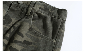 Jean baggy camouflage pour homme, pantalon en denim à jambe large, streetwear oversize, coupe ample, pantalon de skateboard, pantalon homme, pantalon femme - Product Image 4
