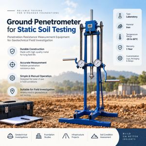 Equipo de Prueba de Penetración de Cono Estático en Suelos con Estructura Manual |   Instrumento de Prueba Geotécnica para la Evaluación de la Resistencia del Suelo en Campo - Product Image 5