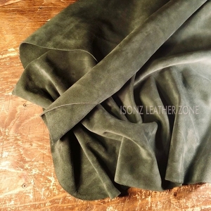 Cuero de vaca de gamuza dividida con acabado ecológico y patrón, para bolsos y zapatos, fabricado en ISONZ Leather Zone, 1.2-1.4mm de espesor - Product Image 1