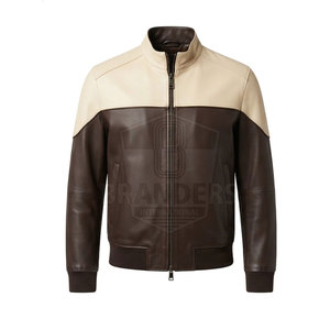 Contemporary Leather Outfit For Men Including <b>Zip</b> <b>Up</b> <b>Jacket</b> And Matching Trousers Designed For Casual Streetwear - Product Image 3
