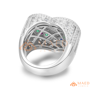 Luxury Heart Cut Moissanite <b>Ring</b> for Men Hip Hop Iced Out Heart Halo <b>Statement</b> <b>Ring</b> Sterling Silver Gift Jewelry - Product Image 6