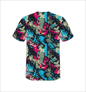 Maillot de baseball personnalisé à motif floral tropical sublimé, uniforme d'équipe boutonné, t-shirt de sport en polyester anti-humidité, OEM ODM - Product Image 3