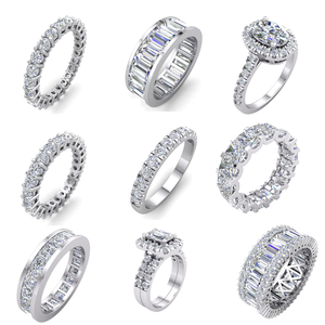 Elegante Anillo Clásico de Plata 925 con Diamante Cultivado en Laboratorio de 2.95 Quilates, Claridad VS, Color EF, Corte Radiante, Bañado en Rodio, Certificado IGI, de Lujo - Product Image 3