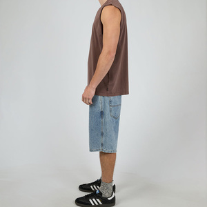 เสื้อกล้ามออกกำลังกายทรงเข้ารูปสำหรับผู้ชาย ผ้าถักคอตตอน/ใยไผ่ แห้งเร็ว ลายการ์ตูน สไตล์ไฮสตรีท - Product Image 5